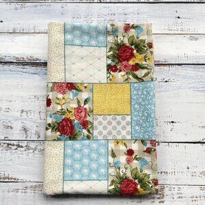 Pioneer Woman Sweet Rose Patchwork Tablecloth Floral Cottagecore Rectangular